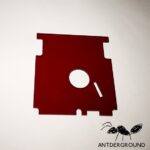 Coperchio rosso per formicaio, 10x20, fungo + spugna (scatola di foraggiamento)